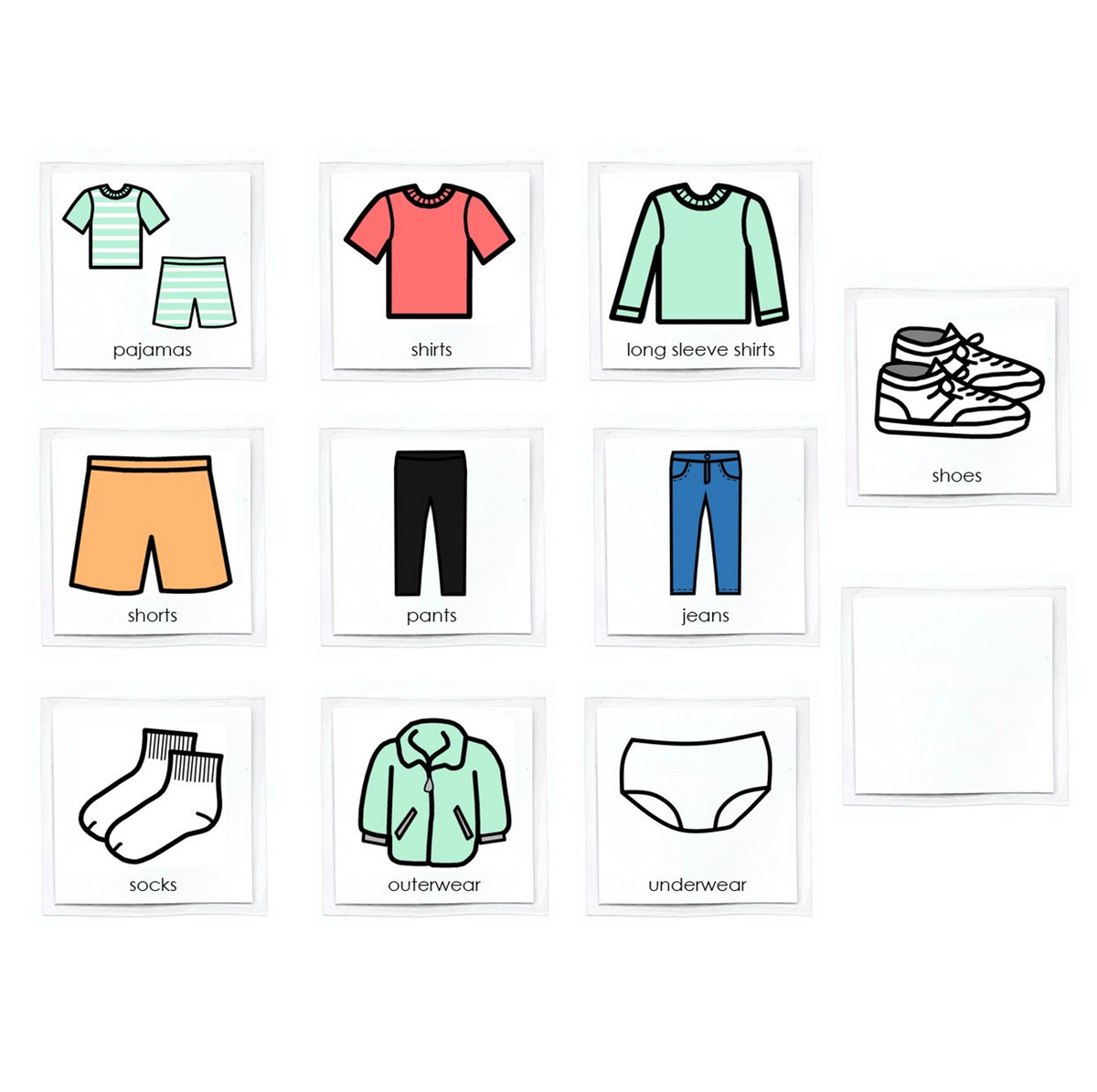 Clothing Drawer Label Pack – PEDIATRIC BEHAVIOR SOLUTIONS