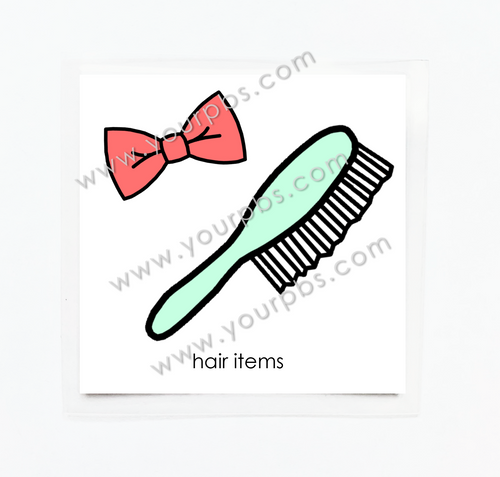 Hair Items (Drawer Label)