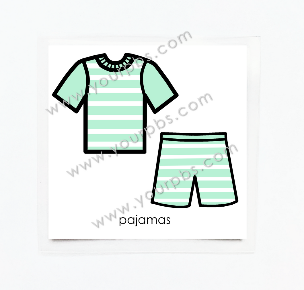 Pajamas (Drawer Label)